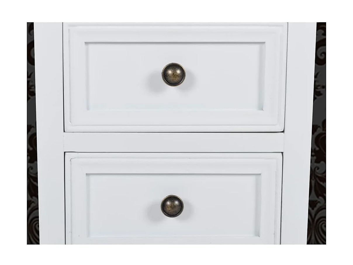 Mesas-de-cabeceira com 2 gavetas 2 pcs MDF branco