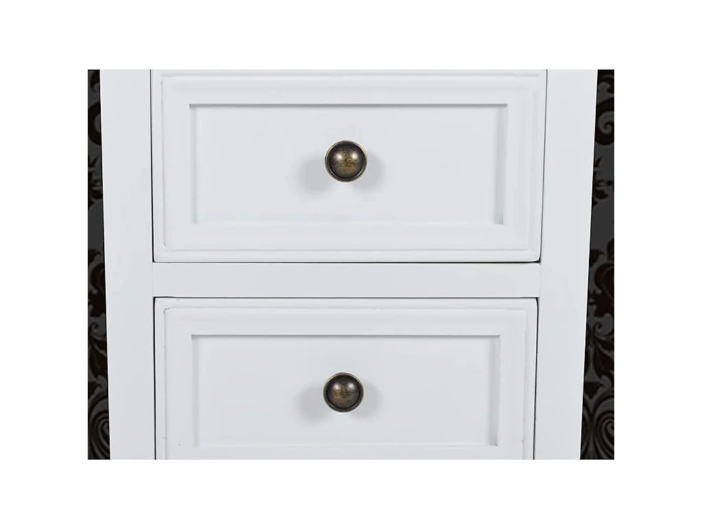 Comodini 2 pz con 2 Cassetti in MDF Bianchi