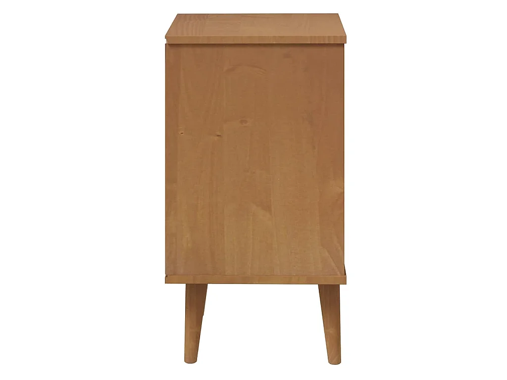 Mesa de cabeceira MOLDE 40x35x65 cm pinho maciço castanho