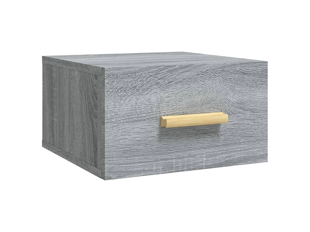 Wand-Nachttische 2 Stk. Grau Sonoma 35x35x20 cm