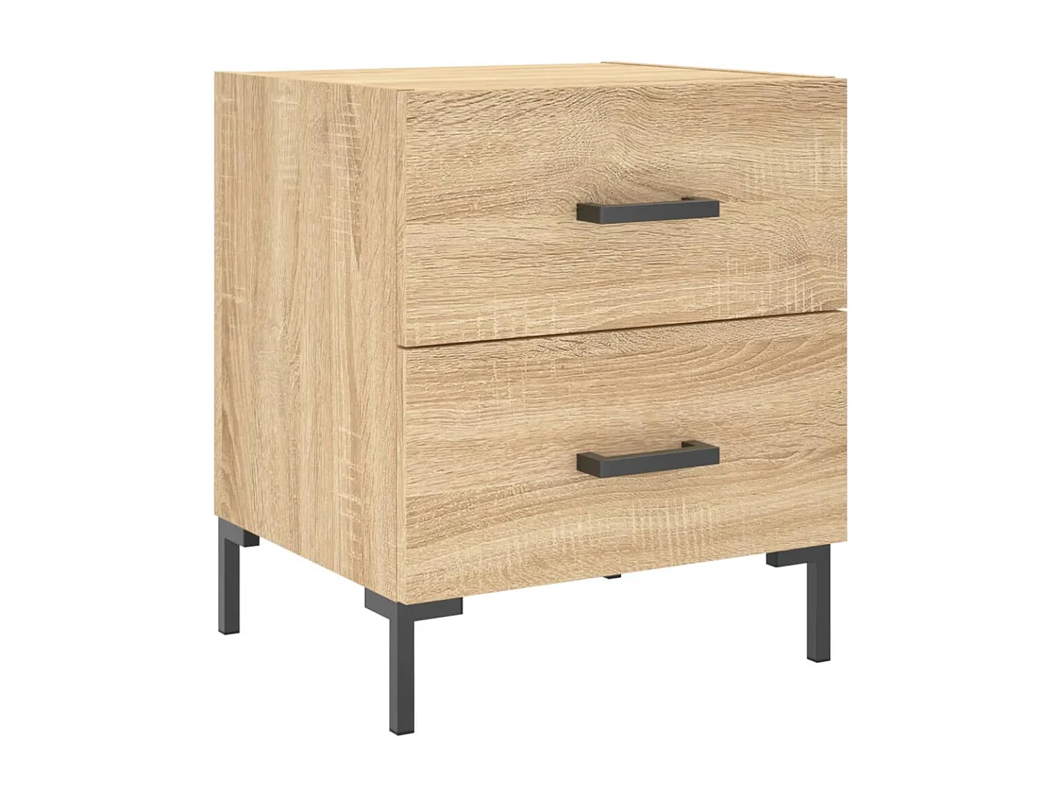 Nachtkastje 40x35x47,5 cm bewerkt hout sonoma eikenkleurig