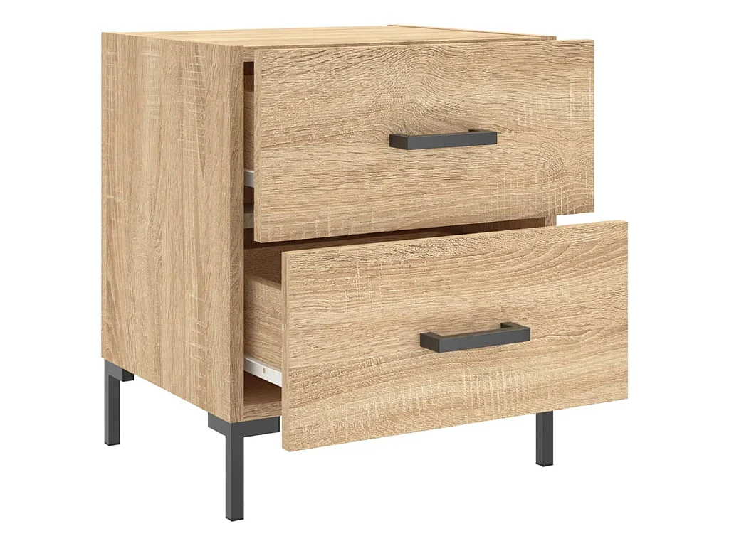 Nachtkastje 40x35x47,5 cm bewerkt hout sonoma eikenkleurig