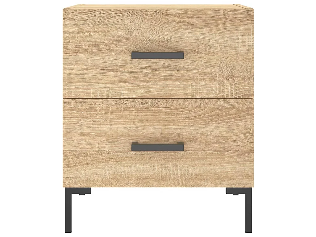 Nachtkastje 40x35x47,5 cm bewerkt hout sonoma eikenkleurig