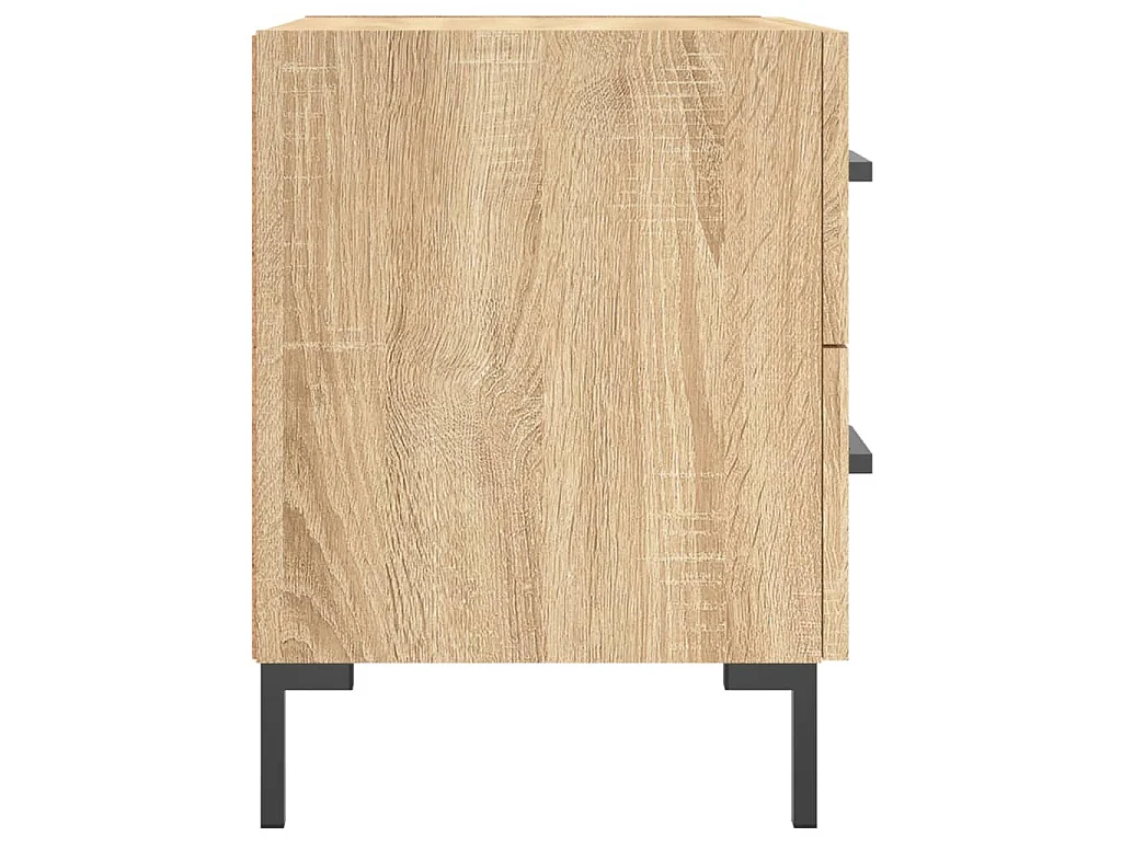 Nachtkastje 40x35x47,5 cm bewerkt hout sonoma eikenkleurig