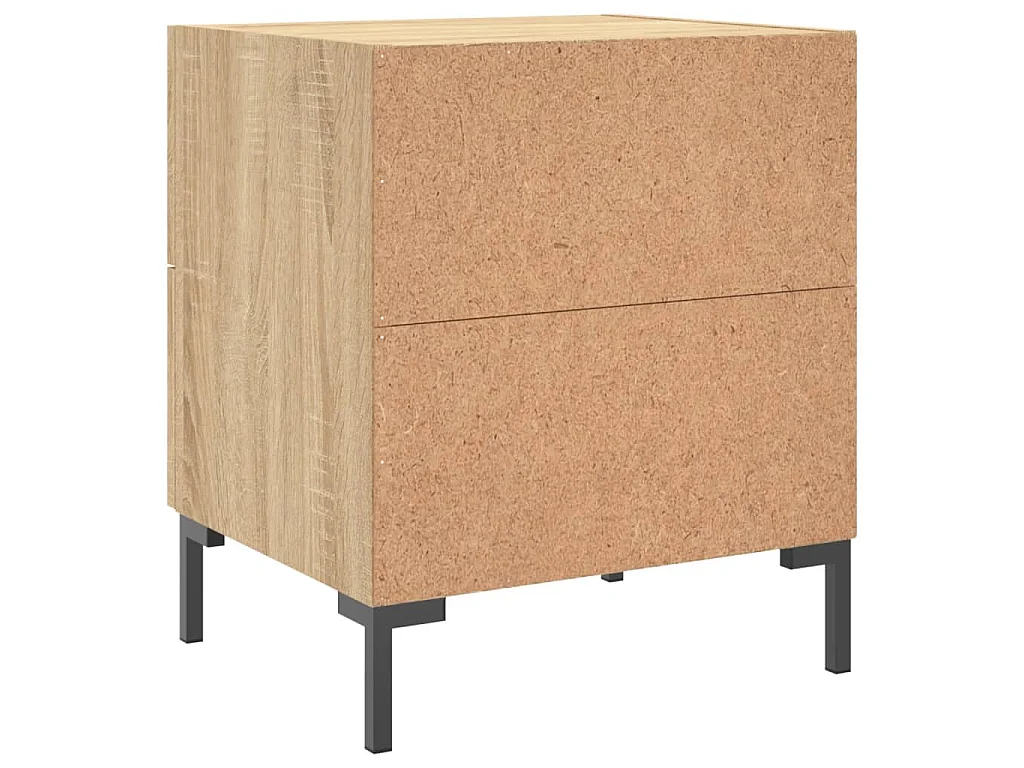Nachtkastje 40x35x47,5 cm bewerkt hout sonoma eikenkleurig