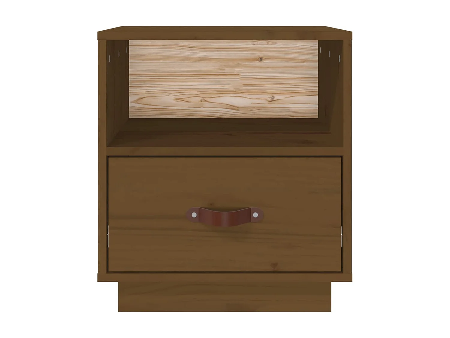 Mesa de cabeceira 40x34x45 cm pinho maciço castanho mel