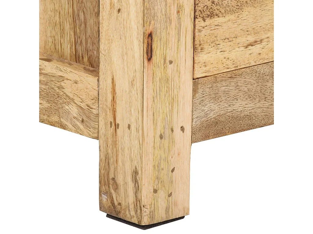 Mesita de noche de madera maciza de mango 45x35x60 cm