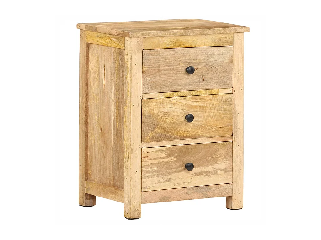 Table de chevet 45x35x60 cm Bois de manguier massif