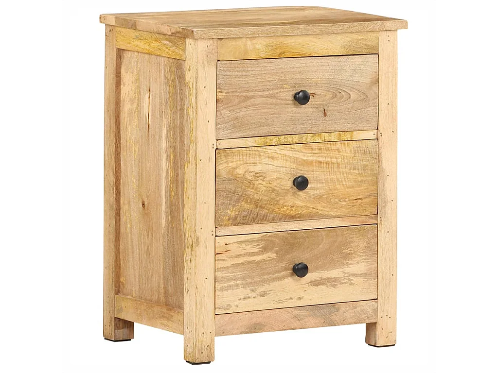 Table de chevet 45x35x60 cm Bois de manguier massif