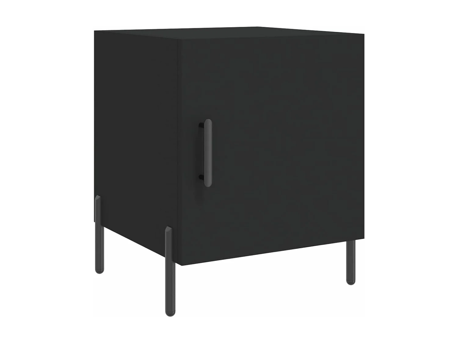 Table de chevet noir 40x40x50 cm bois d’ingénierie