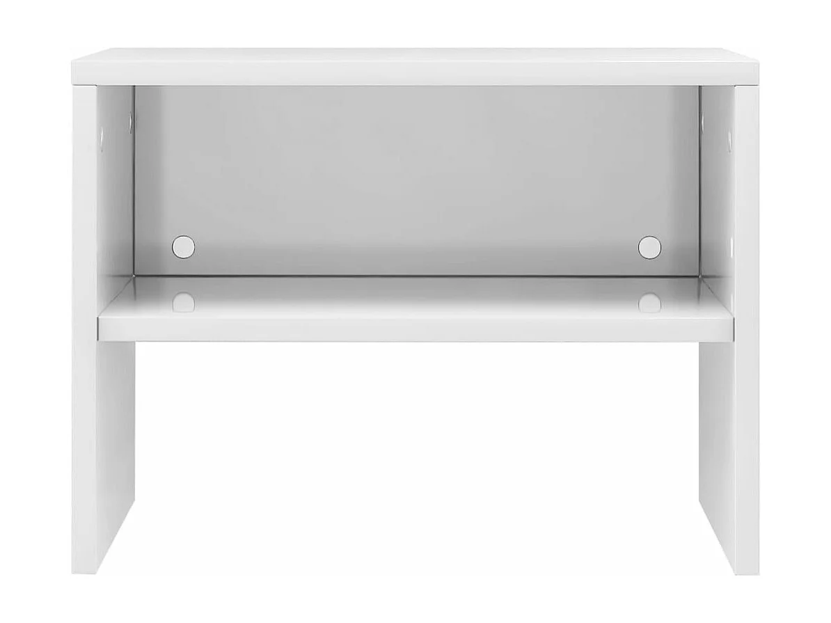Table de chevet Blanc brillant 40x30x30 cm Bois ingénierie