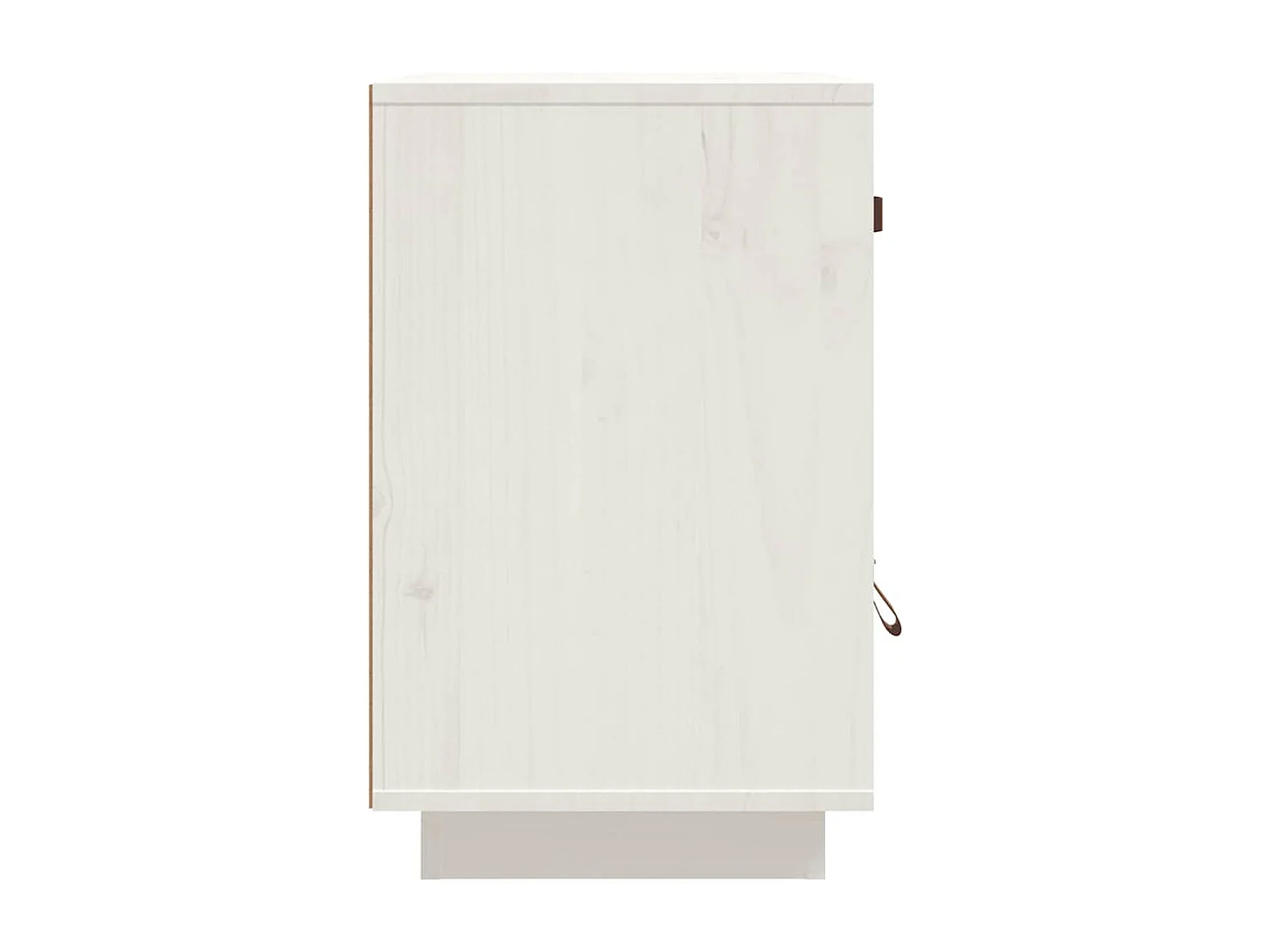 Comodini Bianchi 2 pz 40x34x55 cm in Legno Massello di Pino