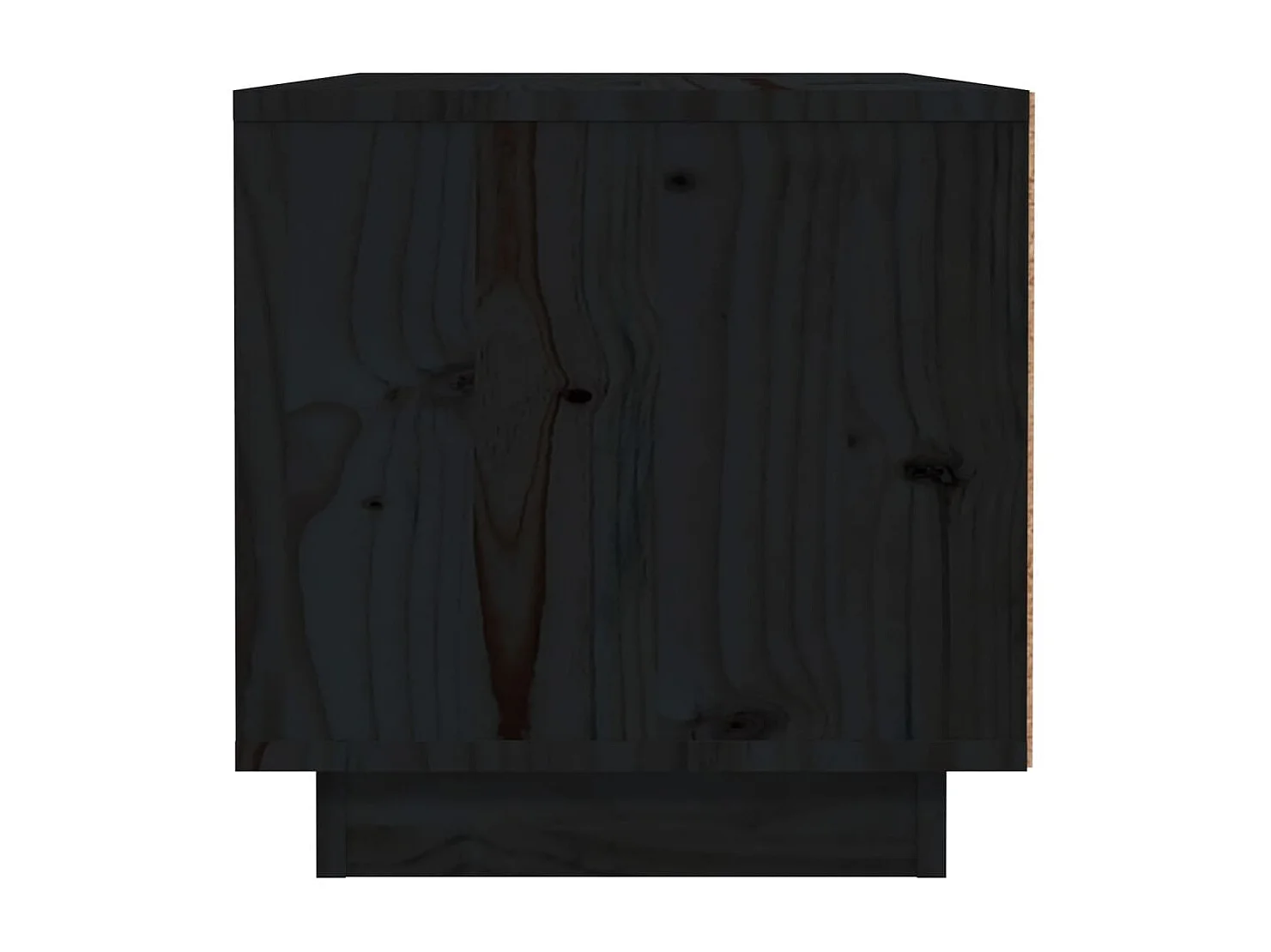 Nachttische 2 Stk. Schwarz 40x34x35 cm Massivholz Kiefer