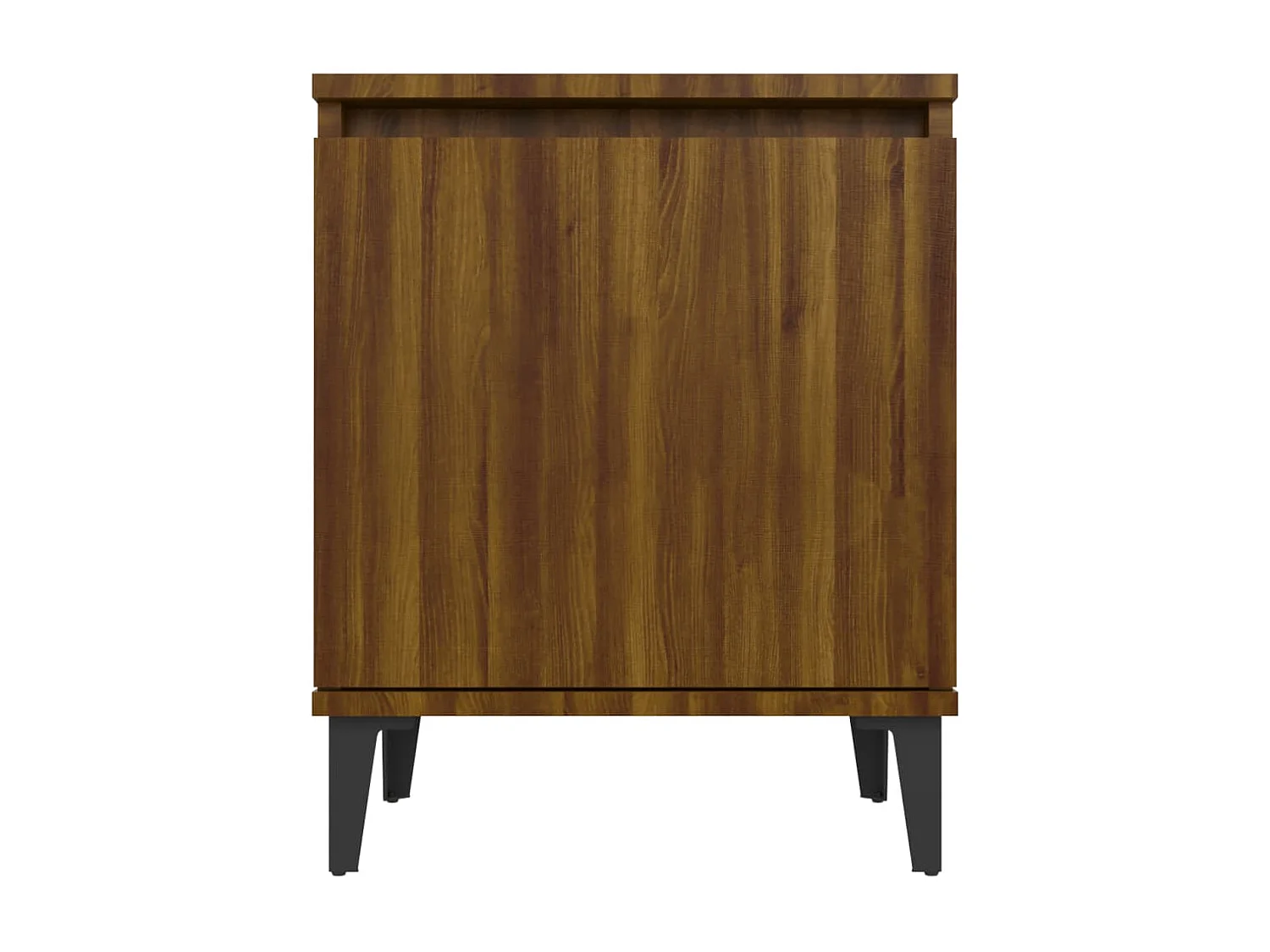 Table de chevet avec pieds en métal chêne marron 40x30x50 cm