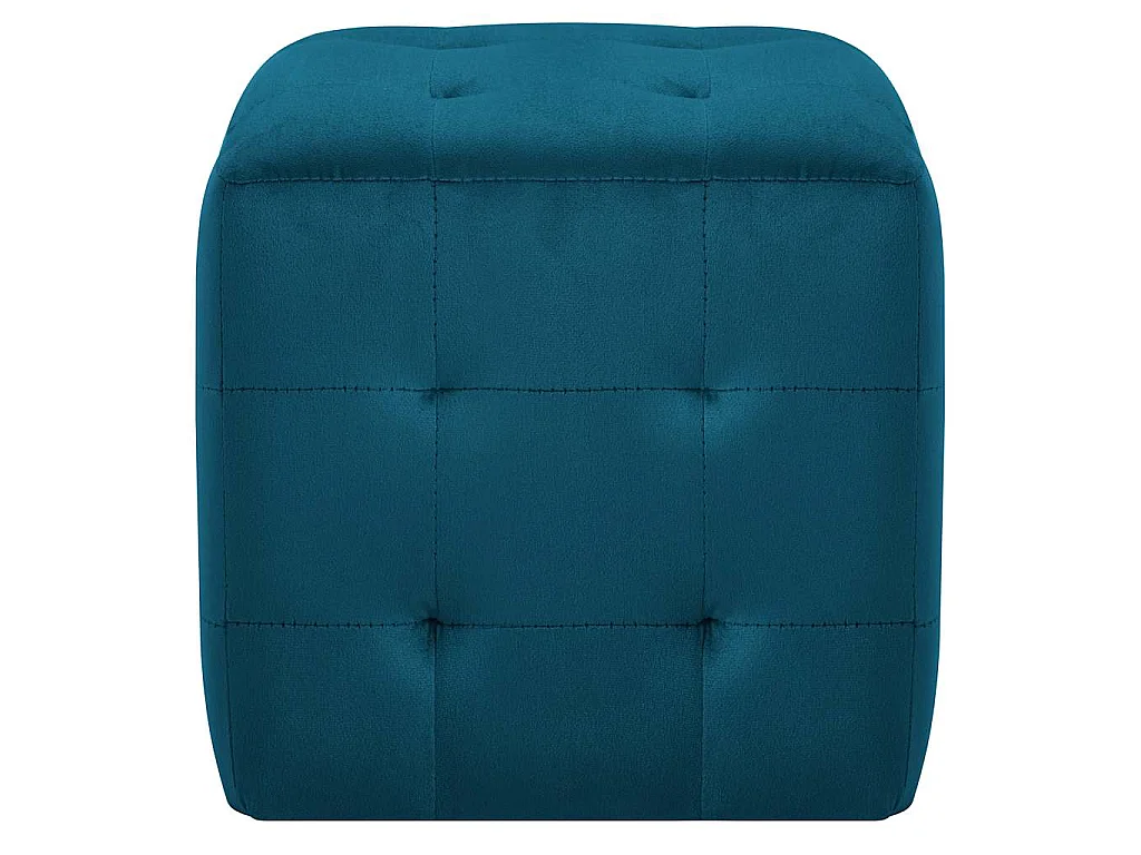 2 pcs Tables de chevet Bleu 30x30x30 cm Tissu velours