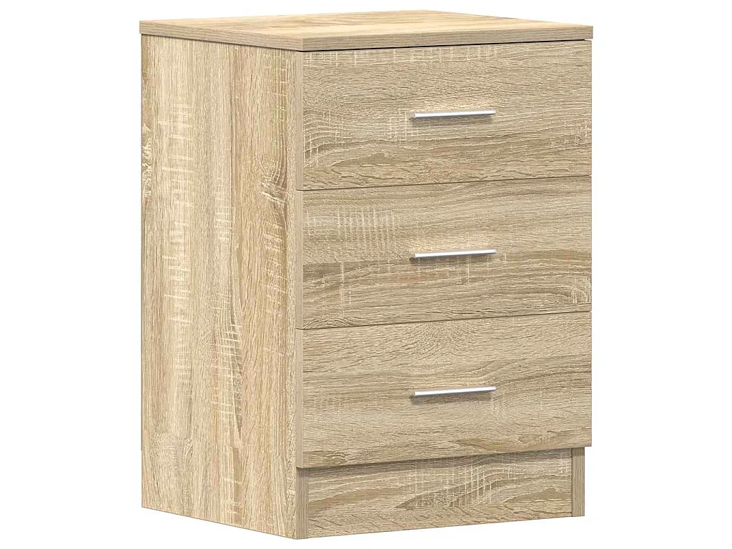 Nachtkastjes 2 st 38x35x56 cm bewerkt hout sonoma eikenkleurig