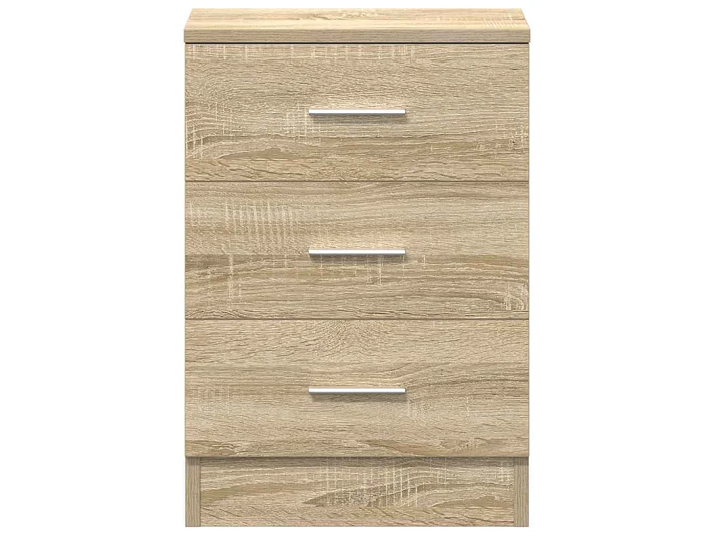 Nachtkastjes 2 st 38x35x56 cm bewerkt hout sonoma eikenkleurig