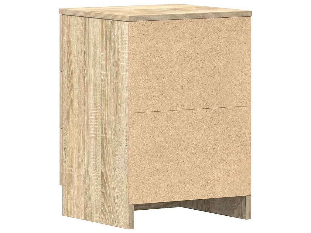 Nachtkastjes 2 st 38x35x56 cm bewerkt hout sonoma eikenkleurig