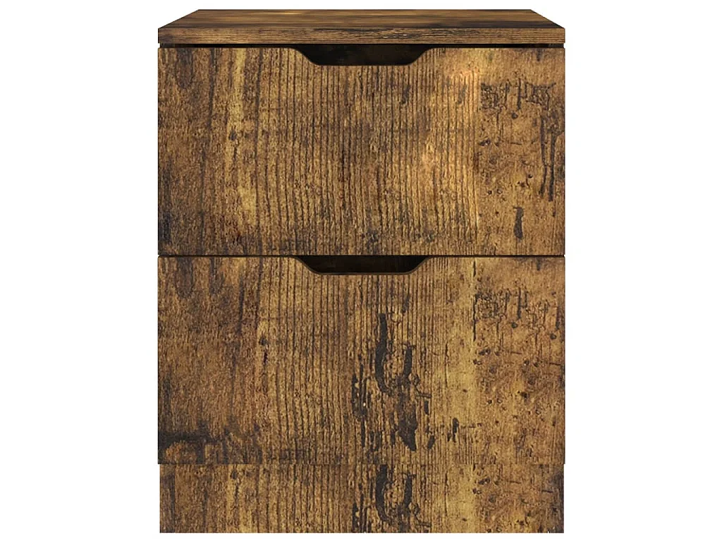 Tables de chevet 2 pcs chêne fumé 40x40x50 cm bois d'ingénierie