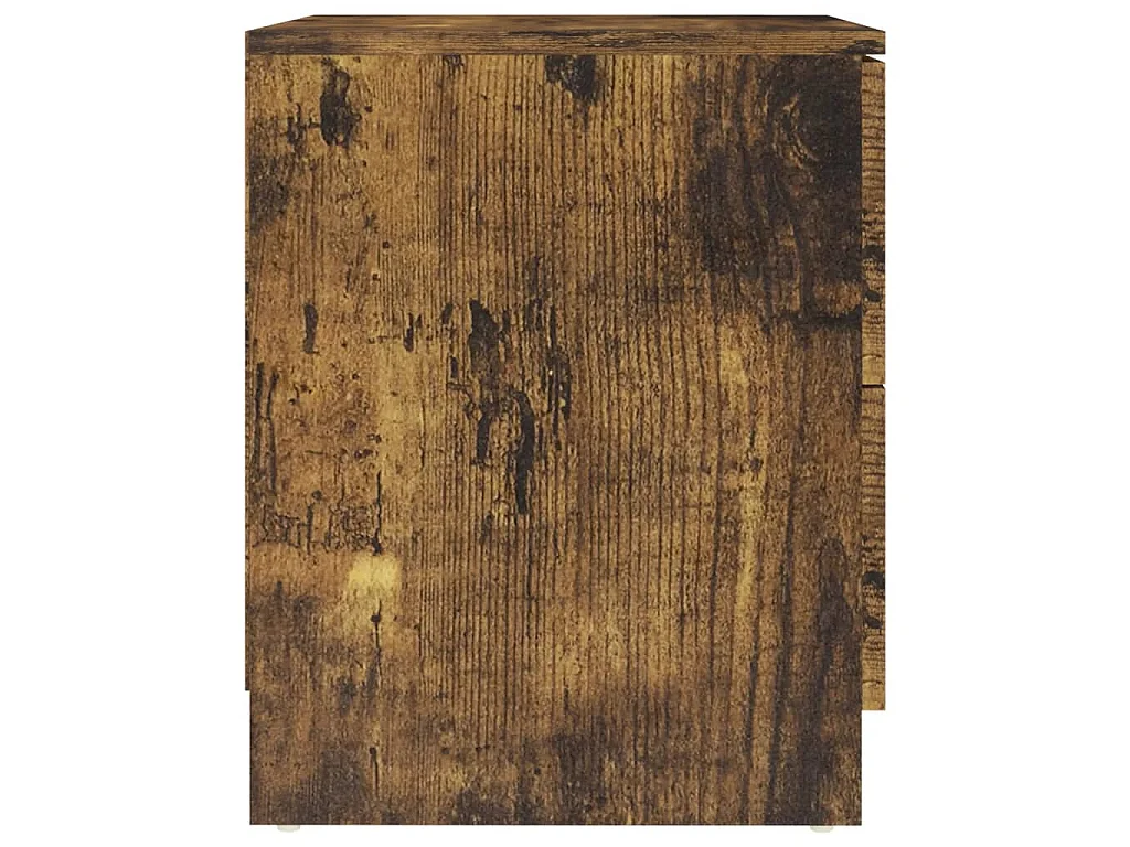 Tables de chevet 2 pcs chêne fumé 40x40x50 cm bois d'ingénierie