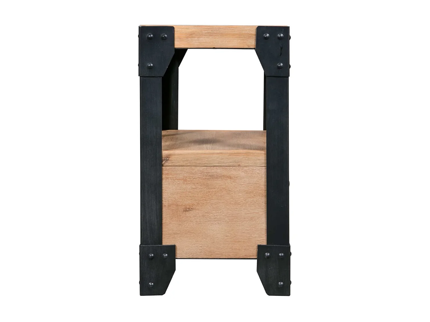 Nachtkastjes 2 st 40x30x54 cm massief acaciahout staal