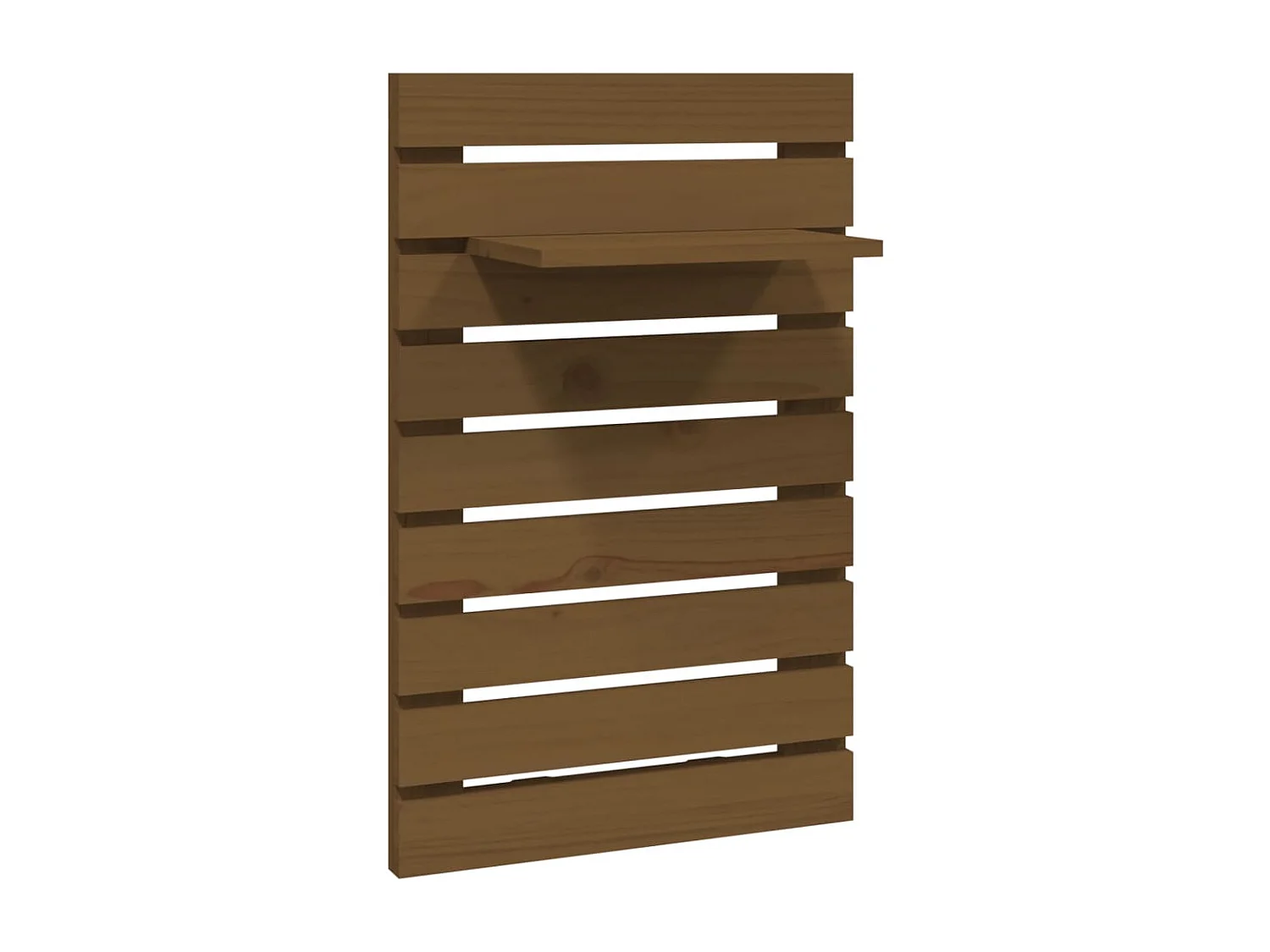 Prateleiras de montagem parede 2 pcs pinho maciço castanho mel