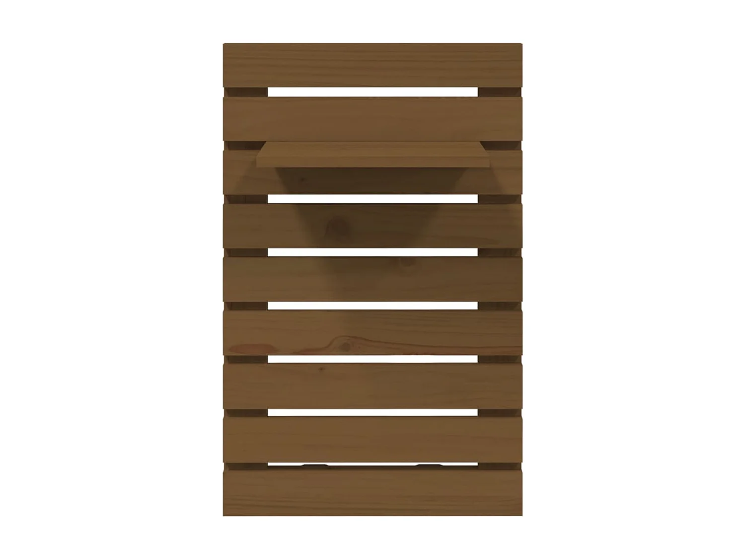 Étagères de chevet murales 2 pcs Marron miel Bois de pin massif