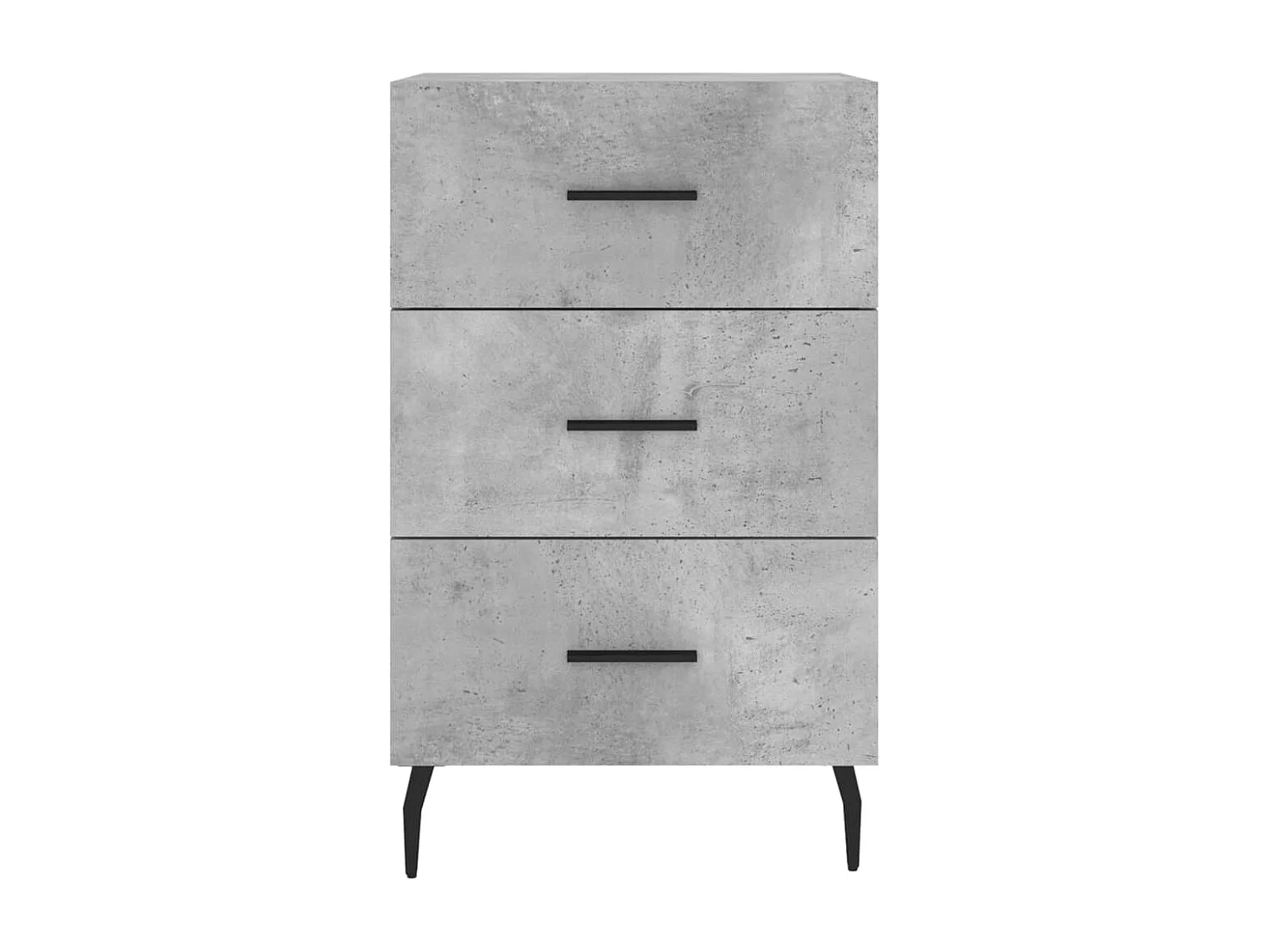 Table de chevet gris béton 40x40x66 cm bois d'ingénierie