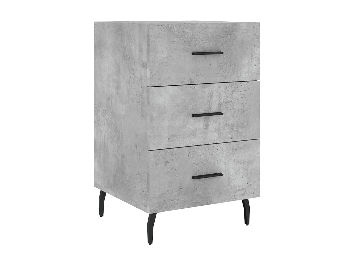 Table de chevet gris béton 40x40x66 cm bois d'ingénierie