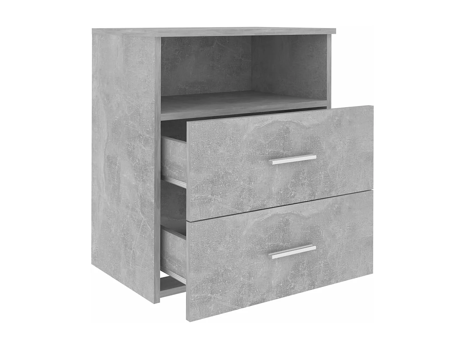 Mesa de cabeceira 50x32x60 cm cinzento-cimento