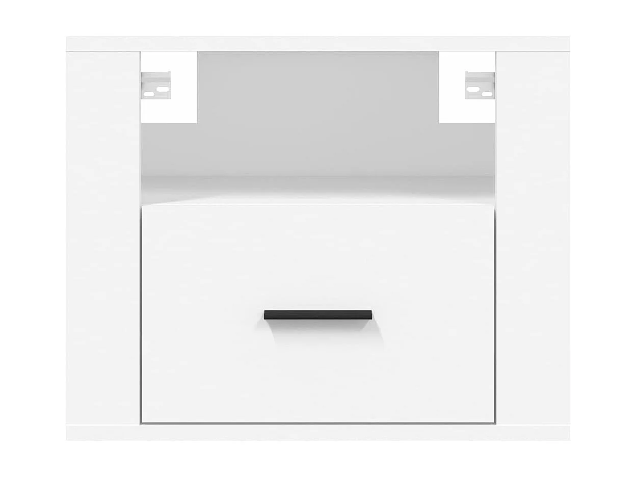 Nachtkastje wandgemonteerd 50x36x40 cm wit