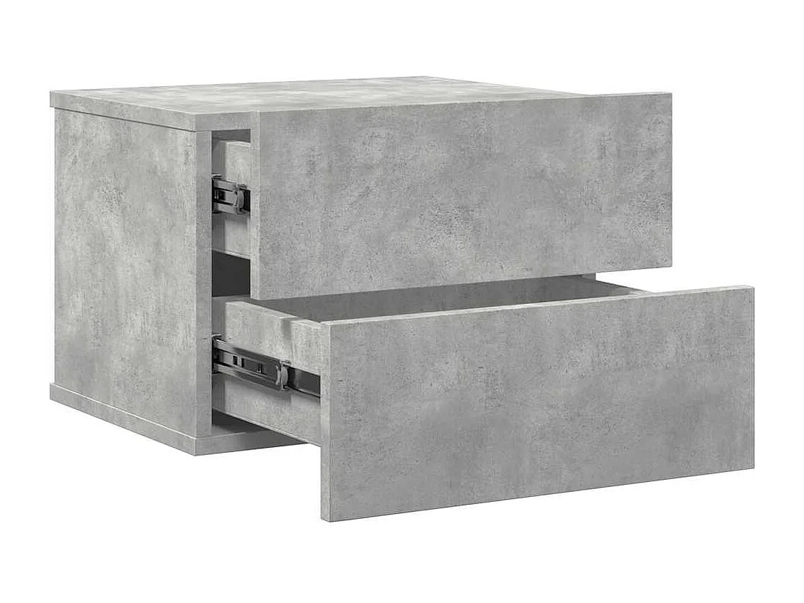 Tables de chevet 2 pcs Gris béton 40x30x30 cm Bois ingénierie