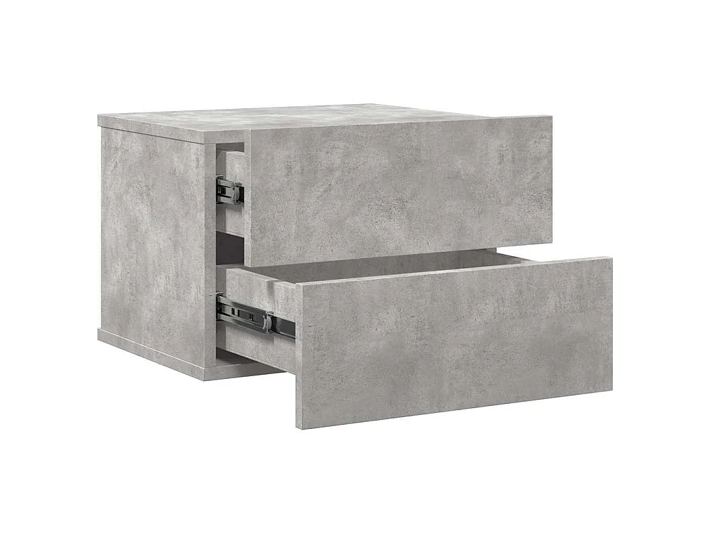 Nachttische 2 Stk. Betongrau 40x30x30 cm Holzwerkstoff