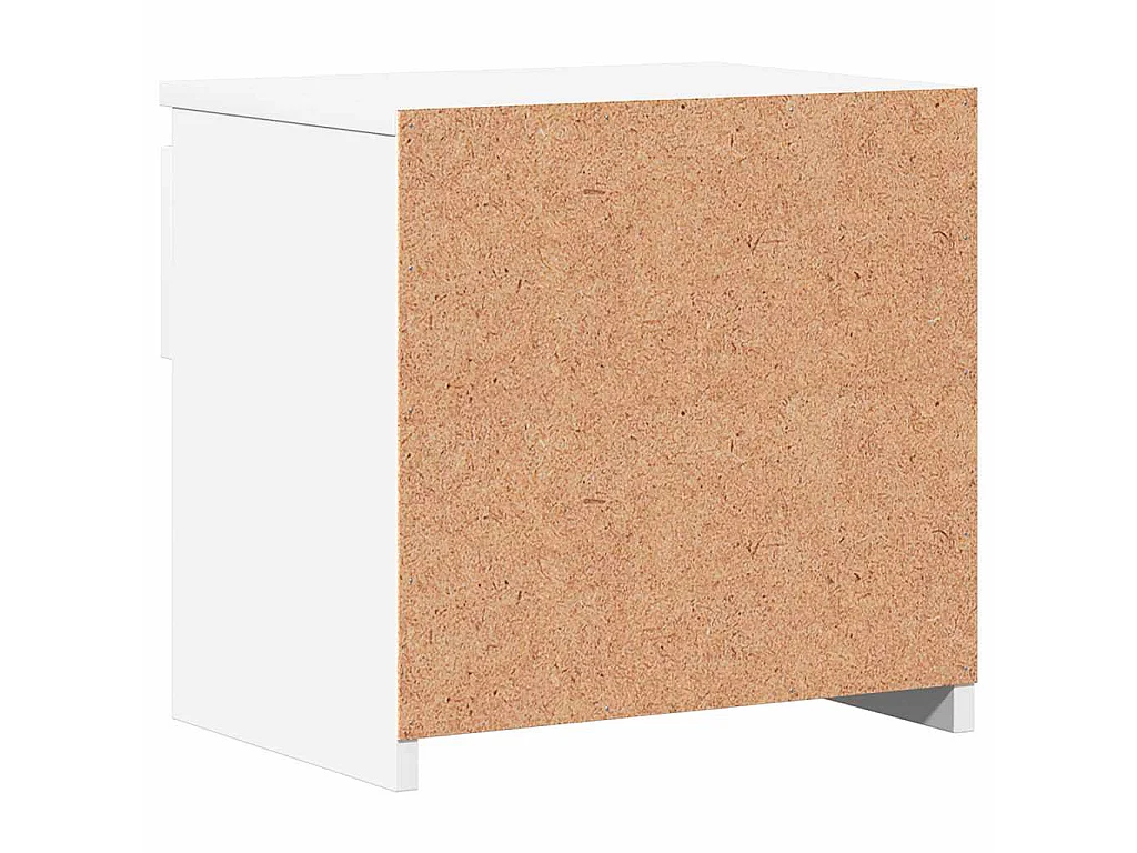 Comodino Bianco 40x30x39 cm in Legno Ingegnerizzato