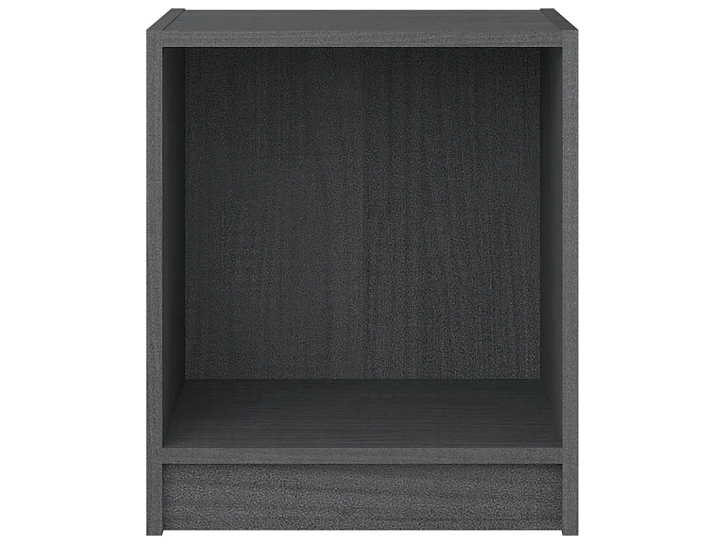 Tables de chevet 2 pcs Gris 35,5x33,5x41,5cm Bois de pin massif