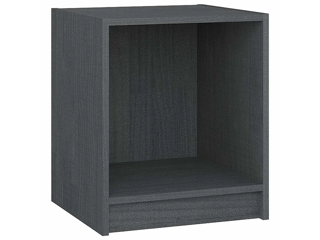 Tables de chevet 2 pcs Gris 35,5x33,5x41,5cm Bois de pin massif