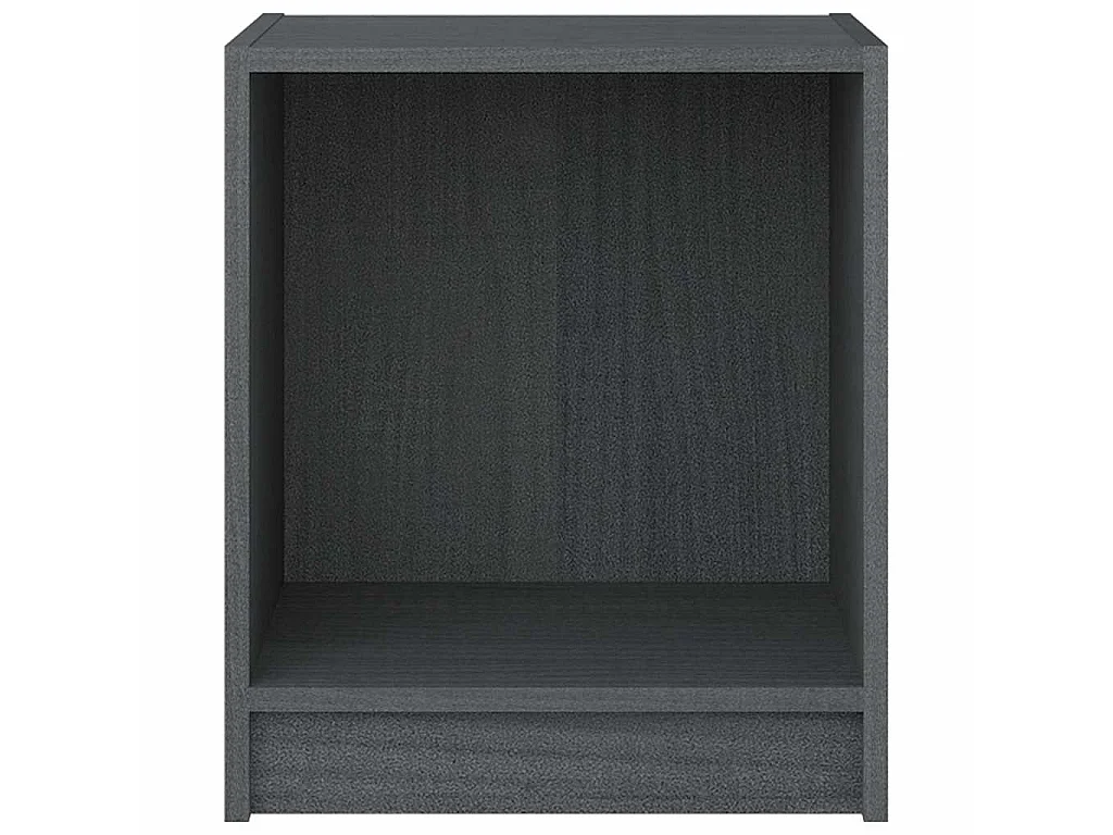 Tables de chevet 2 pcs Gris 35,5x33,5x41,5cm Bois de pin massif