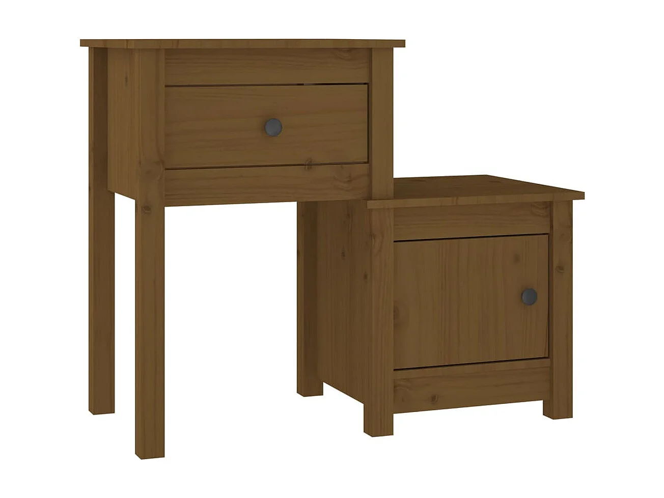 Table de chevet Marron miel 79,5x38x65,5 cm Bois de pin massif