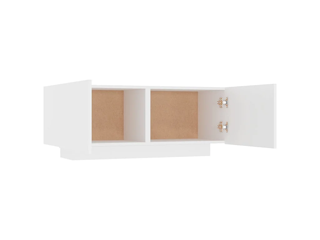 Table de chevet blanc 100x35x40 cm bois d'ingénierie