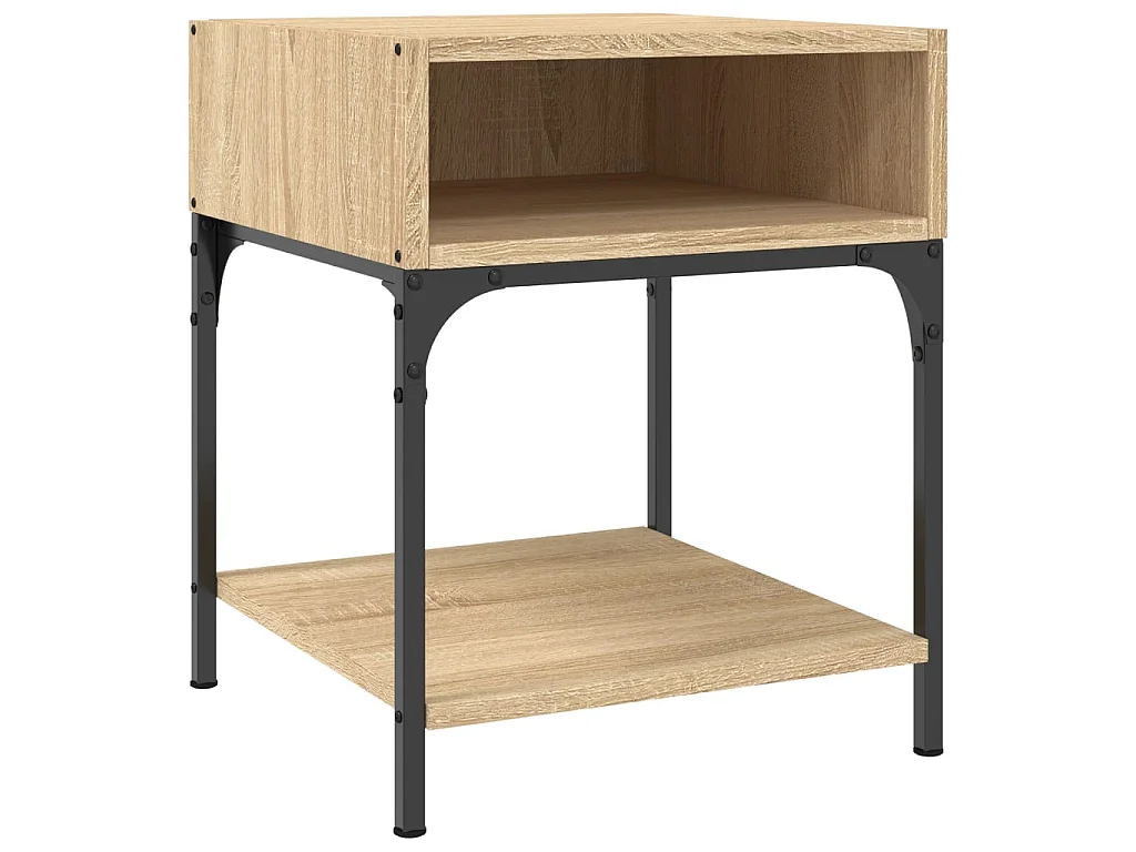 Nachtkastje 40x41x50 cm bewerkt hout sonoma eikenkleurig