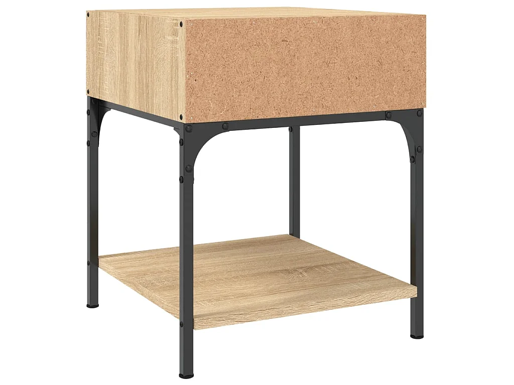 Nachtkastje 40x41x50 cm bewerkt hout sonoma eikenkleurig