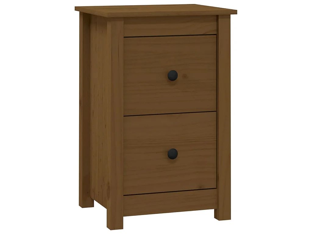 Mesa de cabeceira 40x35x61,5 cm pinho maciço castanho mel