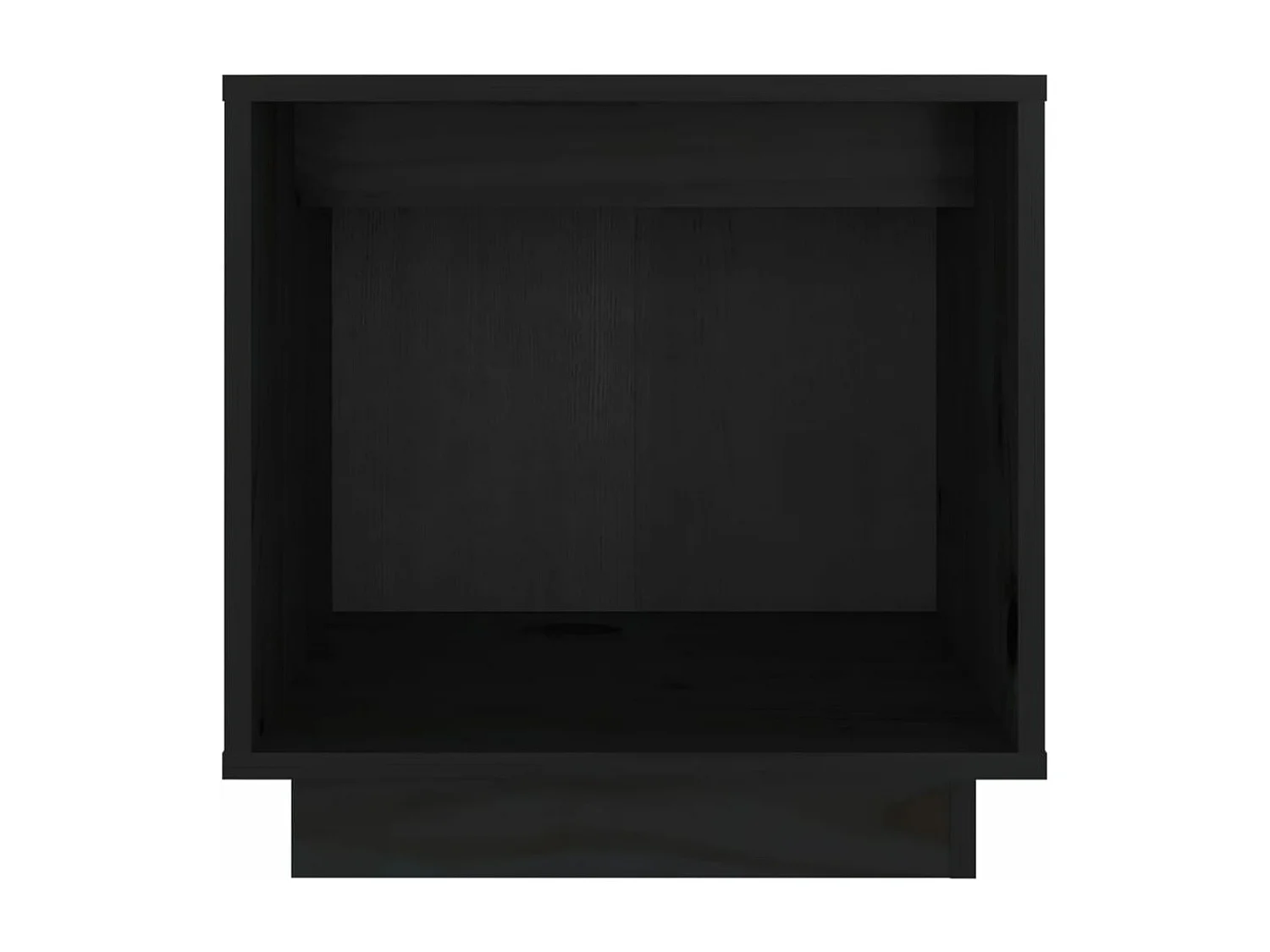 Nachttische 2 Stk. Schwarz 40x30x40 cm Massivholz Kiefer