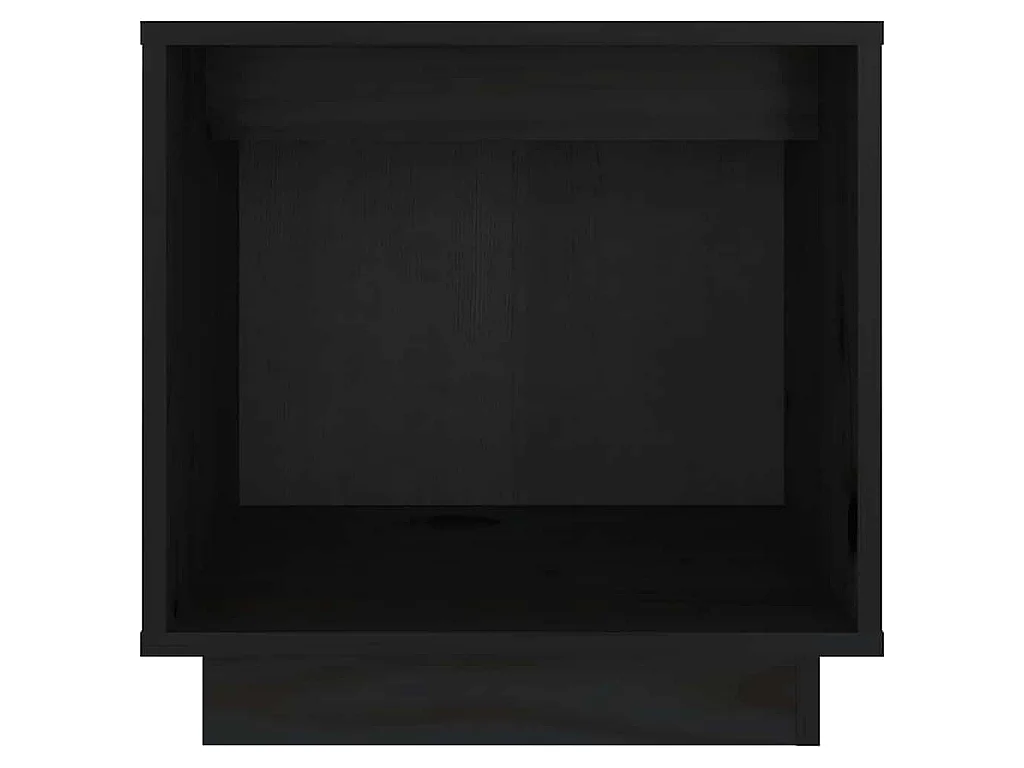 Tables de chevet 2 pcs Noir 40x30x40 cm Bois de pin solide