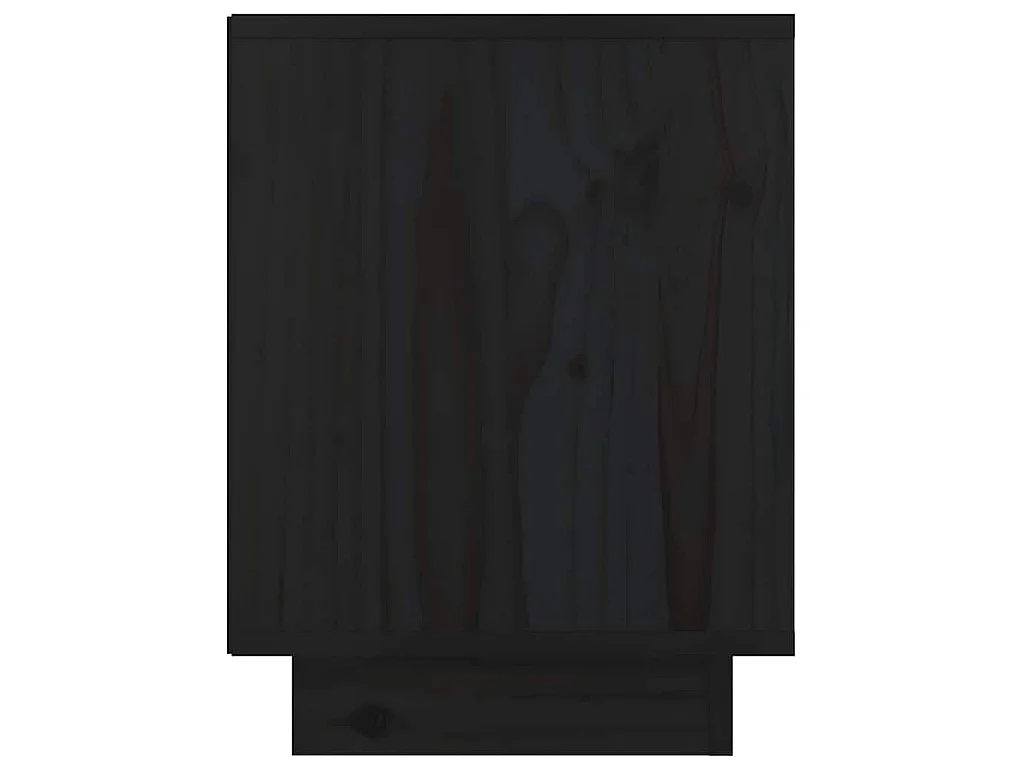 Tables de chevet 2 pcs Noir 40x30x40 cm Bois de pin solide