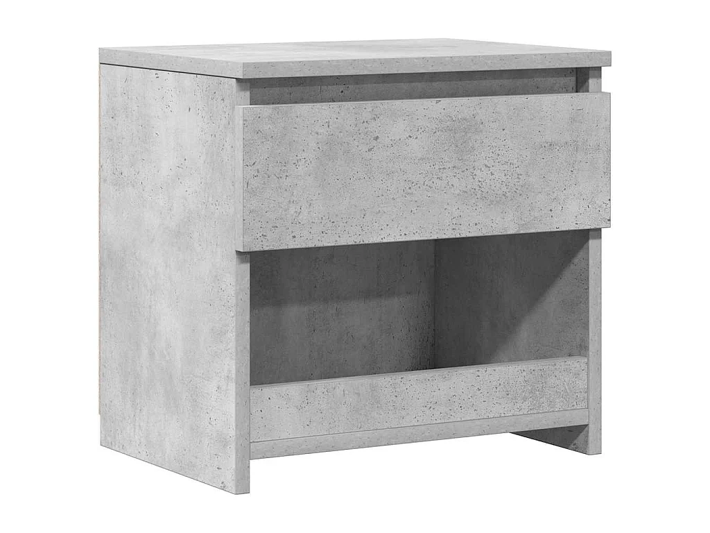 Comodino Grigio Cemento 40x30x39 cm in Legno Multistrato
