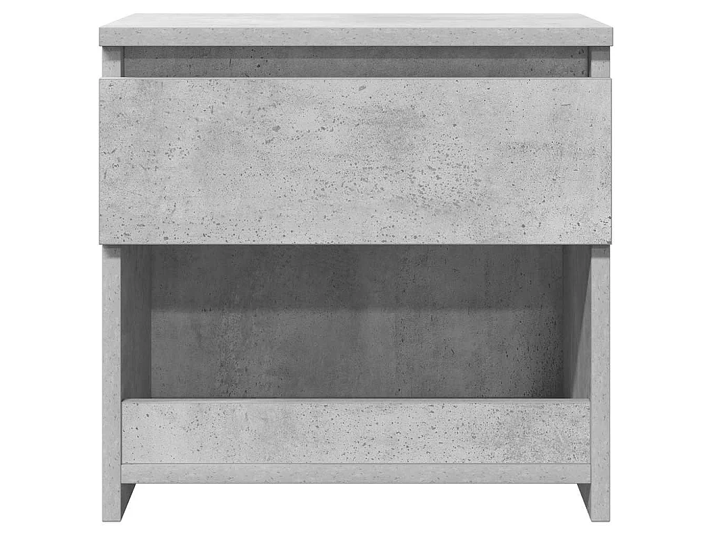 Comodino Grigio Cemento 40x30x39 cm in Legno Multistrato