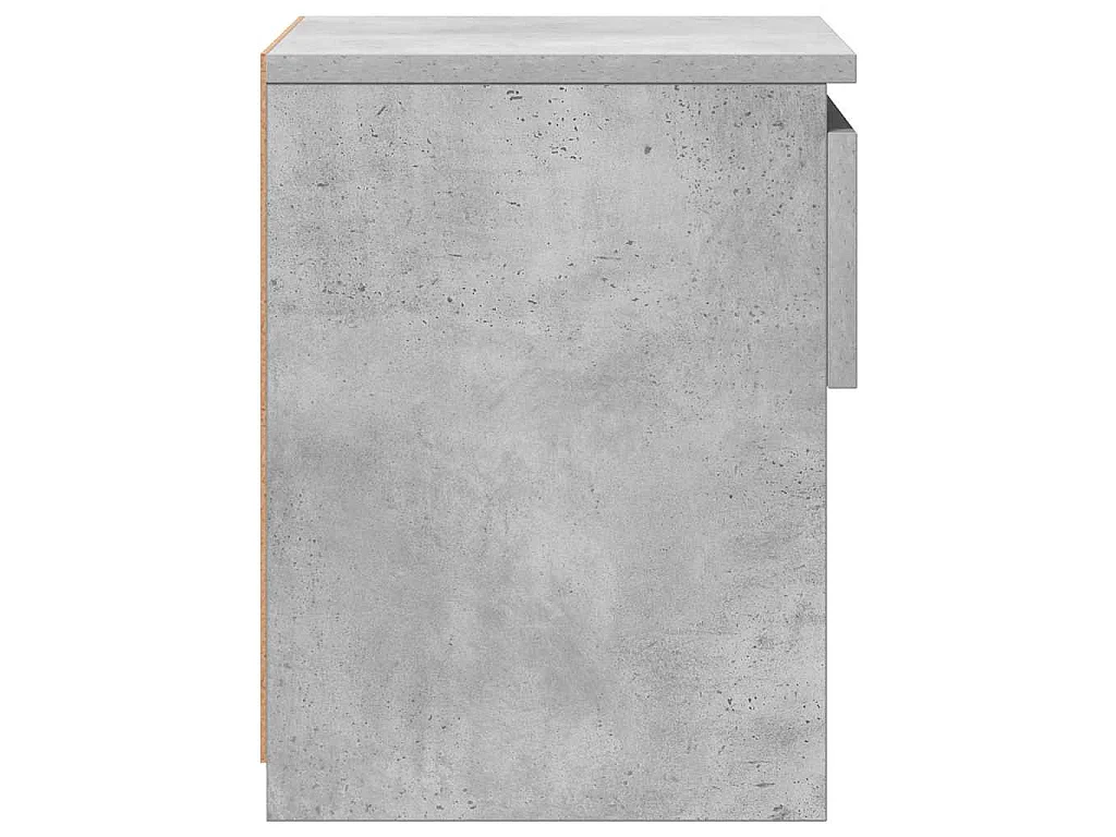 Comodino Grigio Cemento 40x30x39 cm in Legno Multistrato