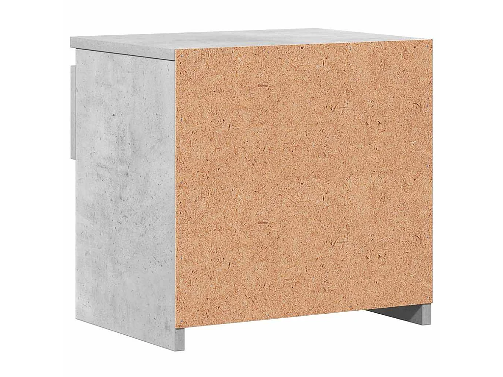 Comodino Grigio Cemento 40x30x39 cm in Legno Multistrato