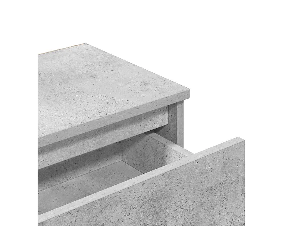 Comodino Grigio Cemento 40x30x39 cm in Legno Multistrato